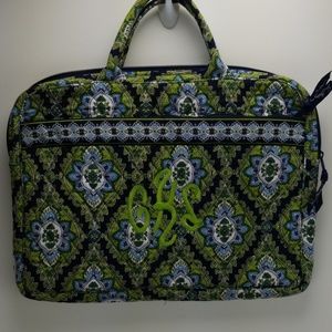 Vera Bradley Blue & Green Monogrammed Bag